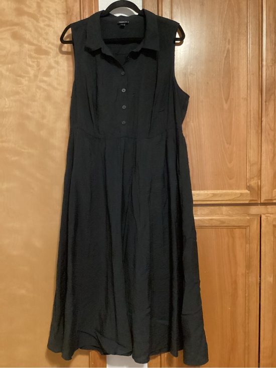 torrid Dresses & Skirts - Torrid Black Sleeveless Collared Midi Dress, NWOT, Size 1 (14/16)